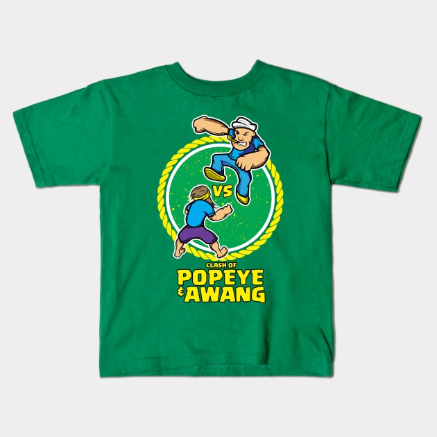 Clash of Popeye Kids T-Shirt by cungtudaeast